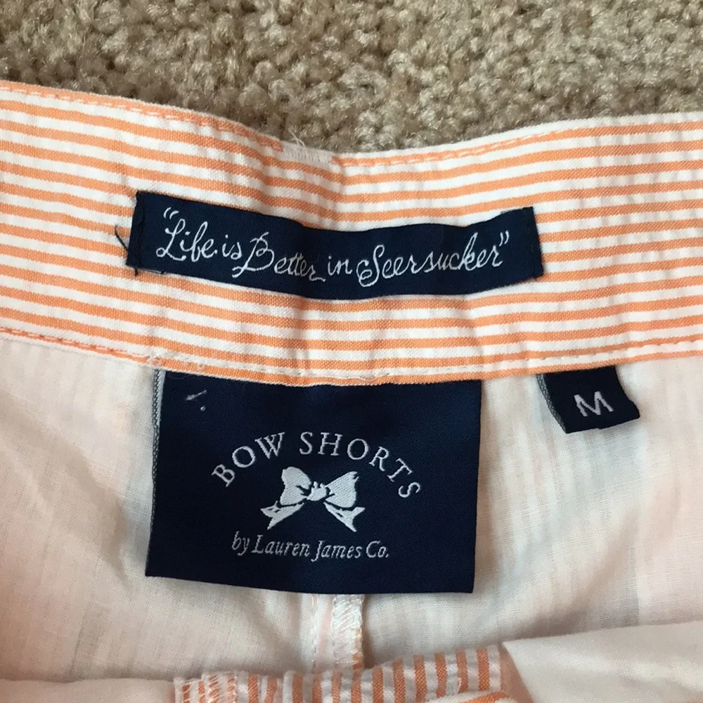 Lauren James Bow Seersucker Shorts